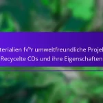 Materialien für umweltfreundliche Projekte: Recycelte CDs und ihre Eigenschaften