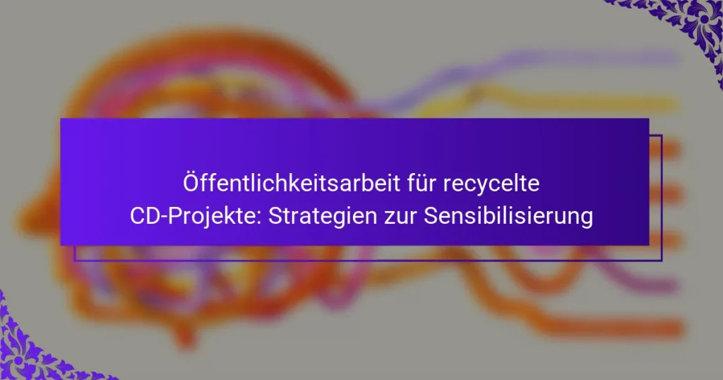 Öffentlichkeitsarbeit für recycelte CD-Projekte: Strategien zur Sensibilisierung