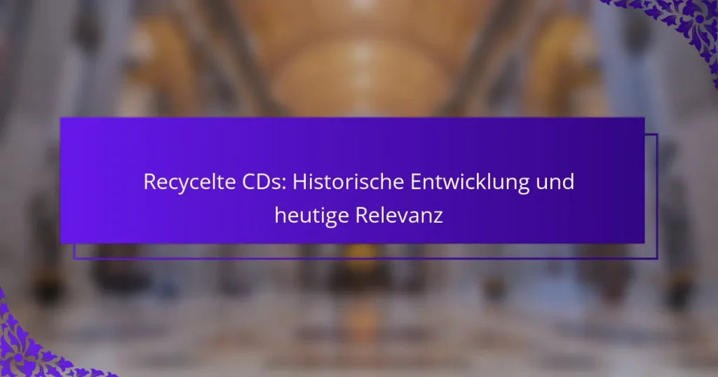 Recycelte CDs: Historische Entwicklung und heutige Relevanz