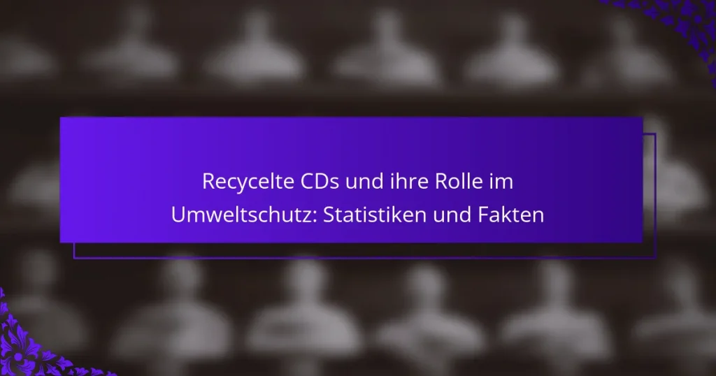 Recycelte CDs und ihre Rolle im Umweltschutz: Statistiken und Fakten