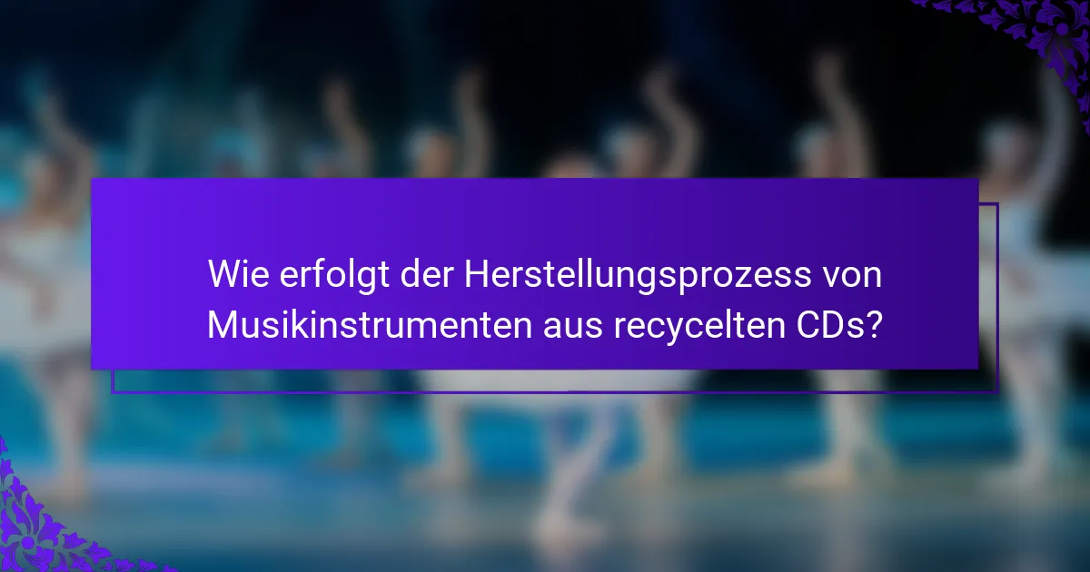 Wie erfolgt der Herstellungsprozess von Musikinstrumenten aus recycelten CDs?